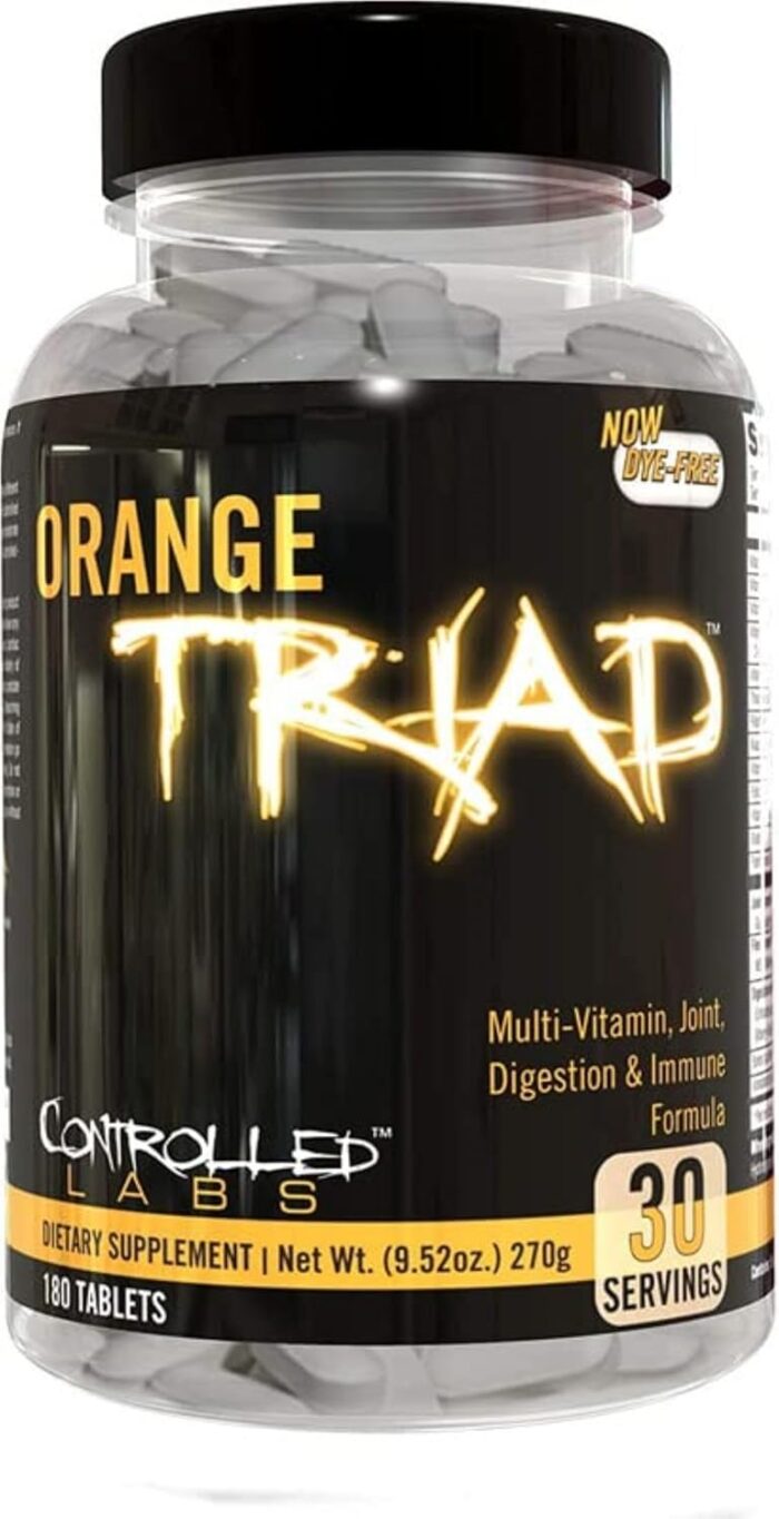 CONTROLLED LABS Orange Triad Daily Multivitamin, Iron Free Sports Supplement for Workout, Digestion, Immune, and Joints, 30 serv Muscle Building and Recovery Tablets - Image 2