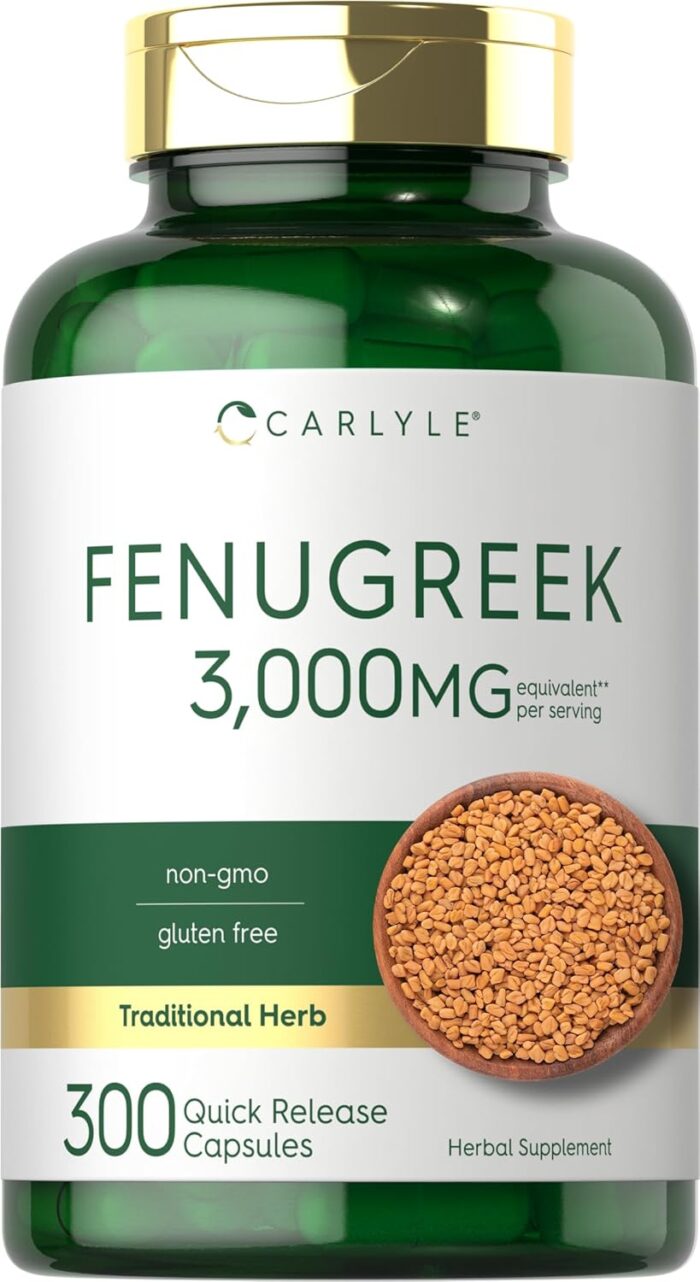 Carlyle Fenugreek Capsules | 300 Count | Non-GMO & Gluten Free Extract | Fenugreek Seeds - Image 2