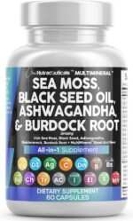 Clean Nutraceuticals Sea Moss Black Seed Oil Ashwagandha Turmeric Bladderwrack Burdock & Vitamin C Vitamin D3 with Elderberry Manuka Dandelion Yellow Dock Iodine Chlorophyll ACV - Image 2