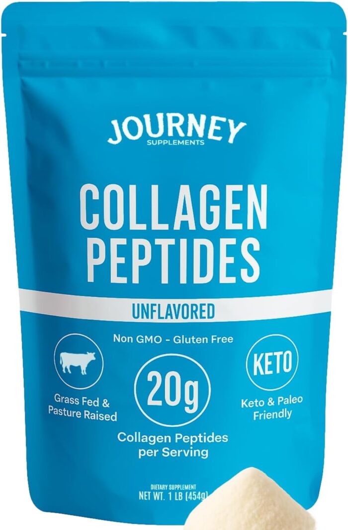 Collagen Peptides Powder, Unflavored, 1 lb – Supports Hair, Skin, Nail, Bone & Joint Health – Hydrolyzed, Grass-Fed, Gluten-Free, Keto-Friendly, Zero Sugar Protein Supplement. - Image 2