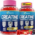 Creatine Monohydrate Gummies for Men & Women Pre Workout Gummies with Taurine, Vitamin B6 & B12 Creatine Monohydrate Chewable for Increase Strength, Energy, Endurance, Muscle, Organic (2 Packs) - Image 2