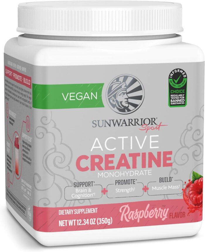 Creatine Monohydrate Powder Micronized PreWorkout Recovery Supplement | Support Muscle Building Strength Training Cognition | Vegan & Keto Friendly Easily Mixes (50 Servings) Raspberry Flavored - Image 2