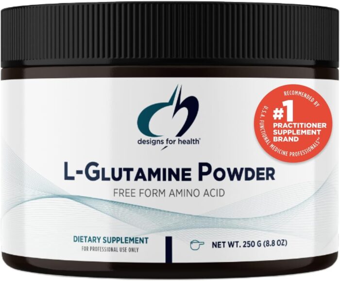 Designs for Health Vegetarian L Glutamine Powder - Pure 3000mg Amino Acid Supplement - Promotes Muscle Recovery, Gut + Immune Support - Non-GMO Gluten Free Drink Add-in (83 Servings / 250g) - Image 2