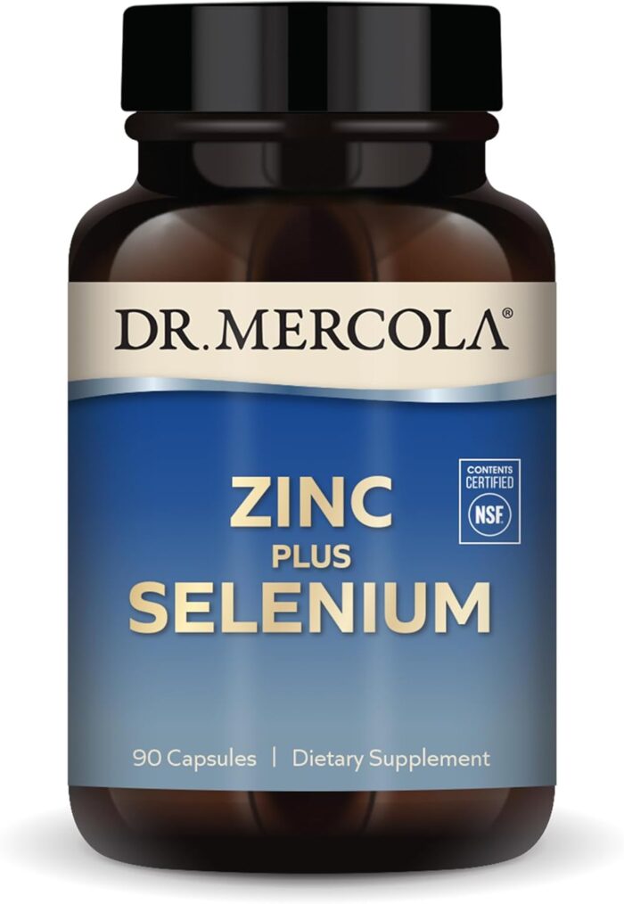 Dr. Mercola Zinc Plus Selenium - Mineral Blend Supplement - for Immune, Brain & Respiratory Support - Contains Zinc Glycinate Chelate & Copper - GMO-Free & Gluten-Free - 90 Capsules (90 Servings) - Image 2