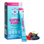 EBOOST Energy Drink Powder, Super Fuel - Blue Raspberry, 7 Packets - Pre-Workout Powder Energy Drink Mix - Natural Energy, L-Tyrosine, L-Theanine & Vitamins - Preworkout for Women & Men to Go - Image 2