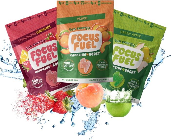 Energy Chews – Trial Size Variety Sample Pack (9 Servings) – 100mg Caffeine + L-Theanine + B12, Magnesium – Peach, Green Apple, Strawberry Lemonade Flavors – No Crash or Jitters - Image 2