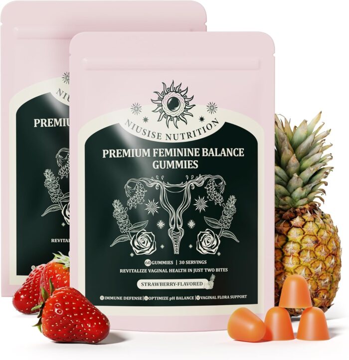 Feminine Balance Gummies, Premium Balance Supplement for Women PH Health, Immune Support, Vegan, Gluten-Free - Hawaiian Pineapple - 120 Gummies - 60 Servings 2 Pack - Image 2