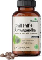 Futurebiotics Chill Pill + Ashwagandha, Rhodiola, St. John’s Wort, & L-Theanine - Non-GMO, 120 Vegetarian Tablets - Image 2