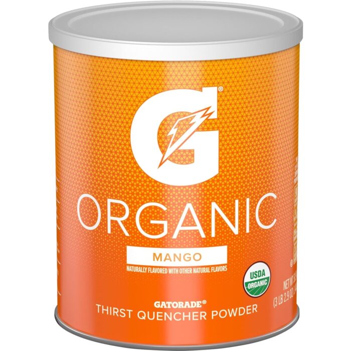 Gatorade G ESSNTL Organic Thirst Quencher Powder, Mango, 50.9oz Canister (Pack of 3) - Image 2