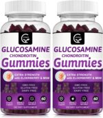 Glucosamine Chondroitin Gummies with MSM & Elderberry Extra Strength - Flexibility Support, Antioxidant Immune Support Supplement for Adults, Men & Women - 60 Chondroitin Gummies (2 Pack) - Image 2