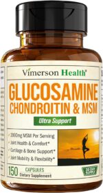 Glucosamine Chondroitin MSM Joint Support Supplement with Glucosamine Sulfate 1500 mg plus Nourishing Chondroitin Sulfate Complex - Premium Joint Health MSM Supplement for Women and Men - 150 Capsules - Image 2