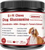 Glucosamine for Dogs, Joint Supplement for Dogs with Chondroitin, MSM, Omega-3, Turmeric and Vitamins for Pain Relief, Dog Joint Supplement with Calcium and Phosphorus for Bone Health, 120 Soft Chews - Image 2