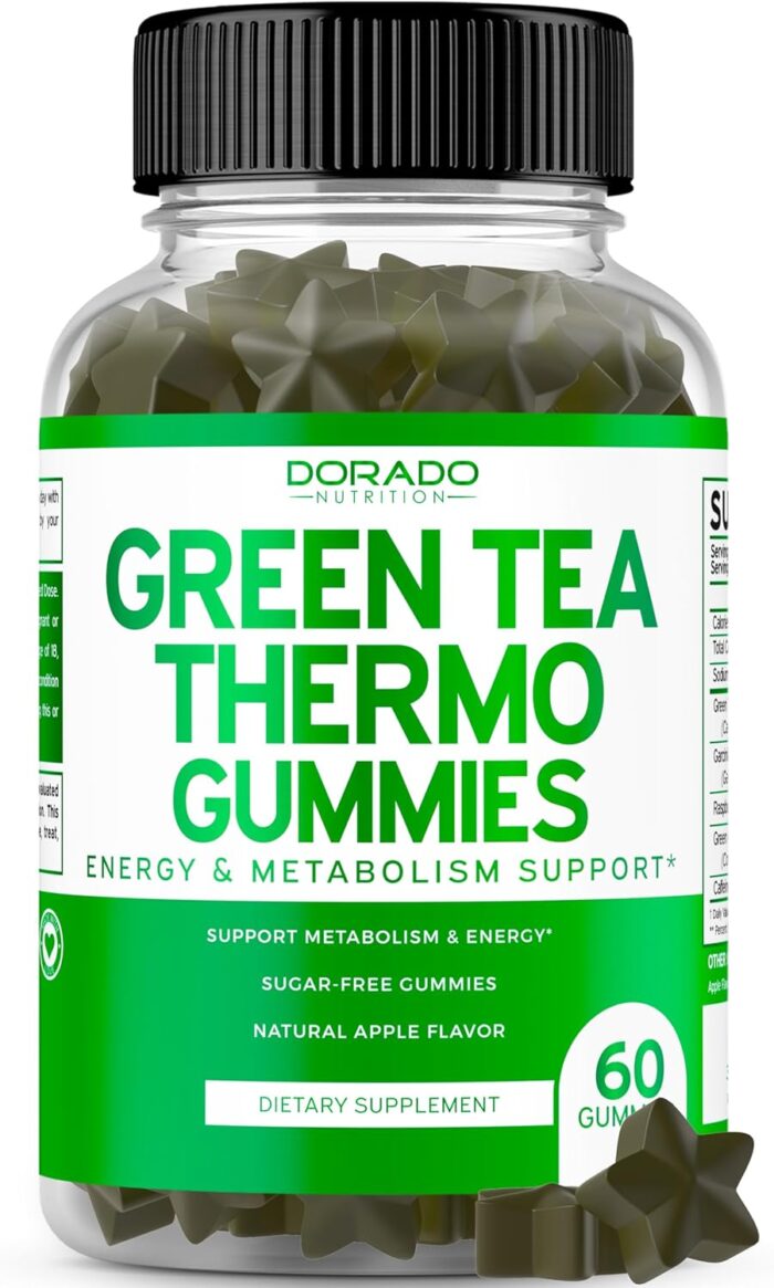 Green Tea Fat Burner Weight Loss Gummies (60 Count) Fat Burner Women - Appetite Suppressant Weight Loss Supplement for Men & Women with Apple Flavored - Third Party Tested - USA Made - Image 2