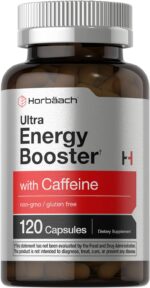 Horbäach Energy Supplement | 120 Capsules | with Caffeine, Ginseng & Vitamin B12 | Daily Energy Booster Pills | Non-GMO, Gluten Free - Image 2