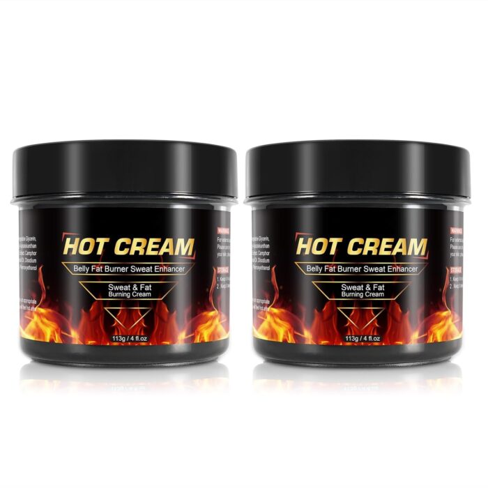 Hot Sweat Cream, Natural Sweat Cream for Belly Fat Burner for Women, Fat Burning Cream for Belly, Hot Cream Weight Loss Workout Enhancer, Cellulite Treatment for Thighs Legs, Arms & Buttocks (2 PCS) - Image 2