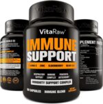 Immune Support Vitamins - Elderberry with Zinc, Vitamin C, and Garlic for Adults - Sambucus Black Elderberry Capsules & Echinacea Immunity Renewal Complex - Powerful Vegan 10 in 1 Immune Defense - Image 2
