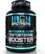 Iron Brothers Supplements Testosterone Booster for Men with Estrogen Blocker - Anti-Estrogen Dietary Supplements - Grape Seed & Tribulus Terrestris – Pack of 60 Capsules – Muscle Growth Boost - 30 day - Image 2