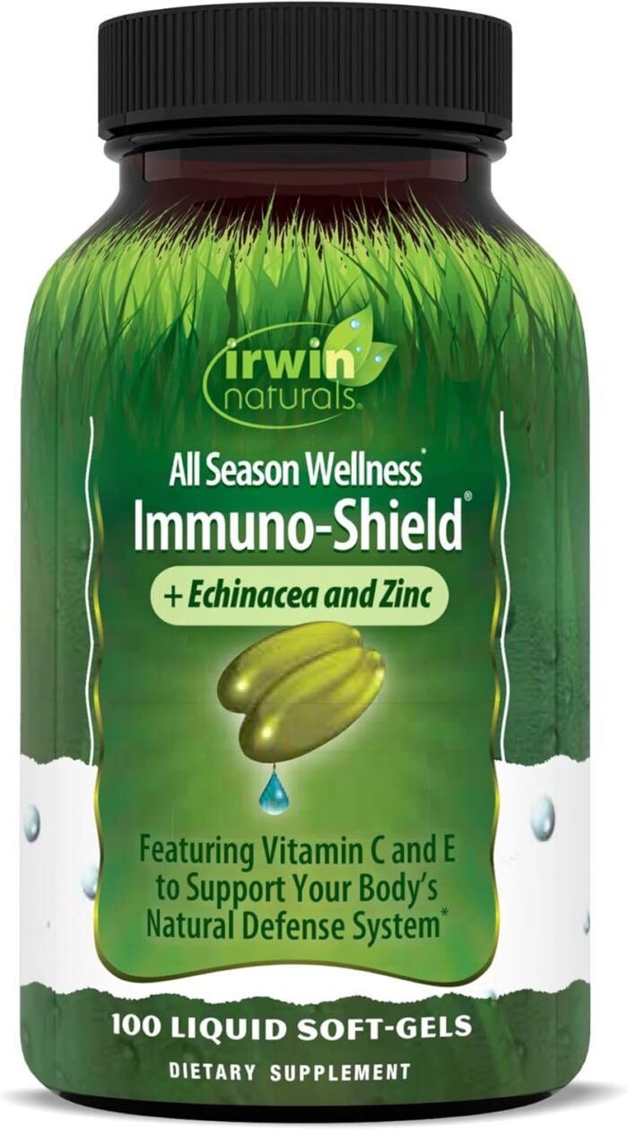 Irwin Naturals Immuno-Shield All Season Wellness for Body's Natural Defense System - 100 Liquid Softgels - Image 2