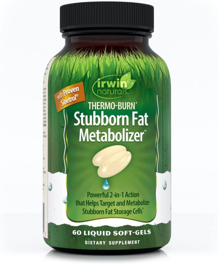Irwin Naturals Thermo-Burn Stubborn Fat Metabolizer - 60 Liquid Soft-Gels - Combines Green Tea Extract (EGCG), MCT Oil & Caffeine - 20 Servings - Image 2