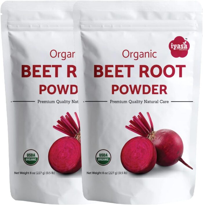 Iyasa Organic Beet Root Powder, Plant Based, Vegan, Gluten-Free, Beetroot Superfood, Nitric Oxide Boost, Pre Post Workout Supplement, Baking and Cooking 1 lb 16 oz 453 gm - Image 2