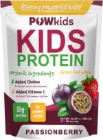 Kids Protein Powder – Zero Sugar, 18g Grass-Fed Whey Proteins, Organic Ingredients – Vitamin C & Choline for Immunity & Brain Development, Teens Shake, 15-45 Servings – Passionberry - Image 2
