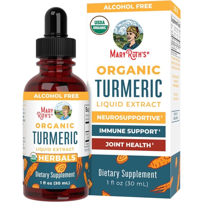 MaryRuth Organics Turmeric Curcumin Liquid Drops Sugar Free | USDA Organic | Organic Turmeric Supplement | Joint Support Supplement | Non-GMO | Gluten Free | Vegan | 1 Fl Oz - Image 2