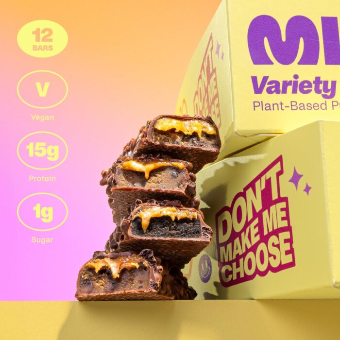 Misfits Vegan Protein Bars - Updated Recipe | Plant Based, Low Sugar & Carb, High Fiber Snacks | Variety Pack of 12 (4 Flavors) - Image 2