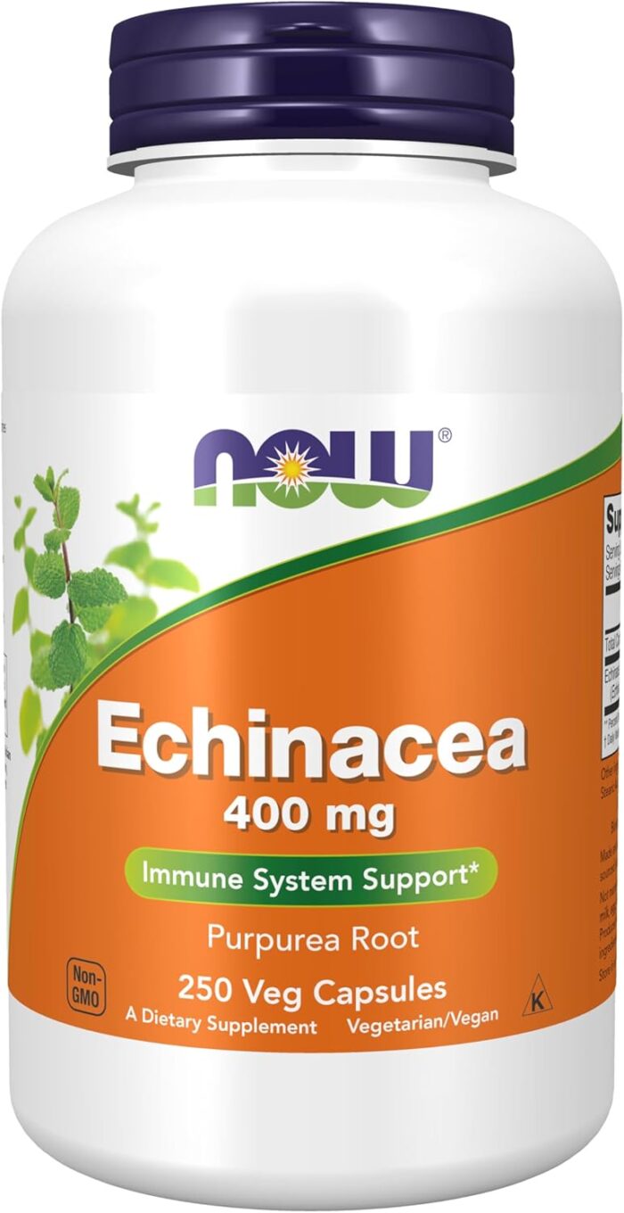 NOW Supplements, Echinacea (Purpurea Root) 400 mg, Immune System Support*, 250 Veg Capsules - Image 2