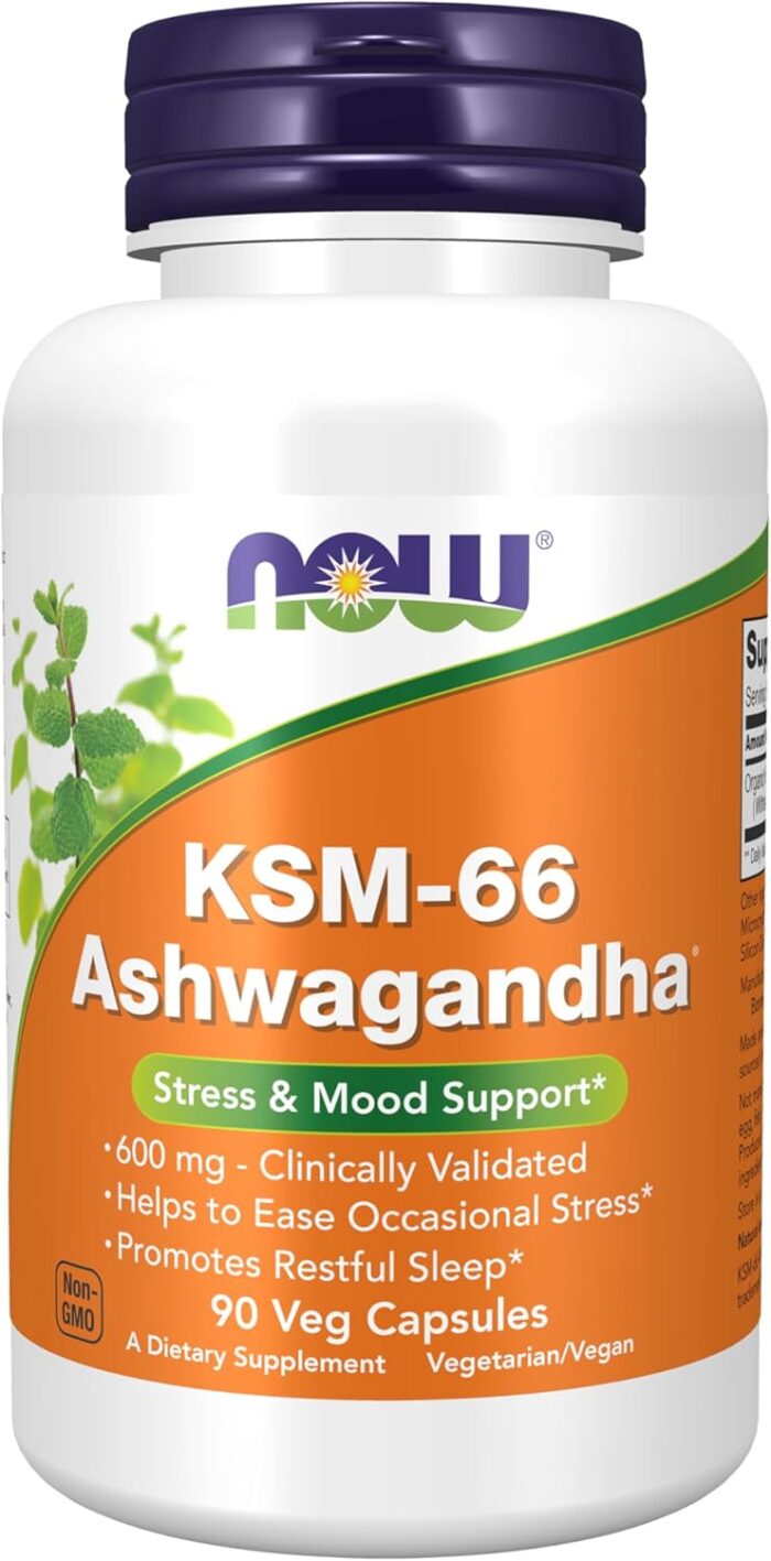 NOW Supplements, KSM-66 Ashwagandha®, Stress and Sleep Support, 90 Veg Capsules - Image 2
