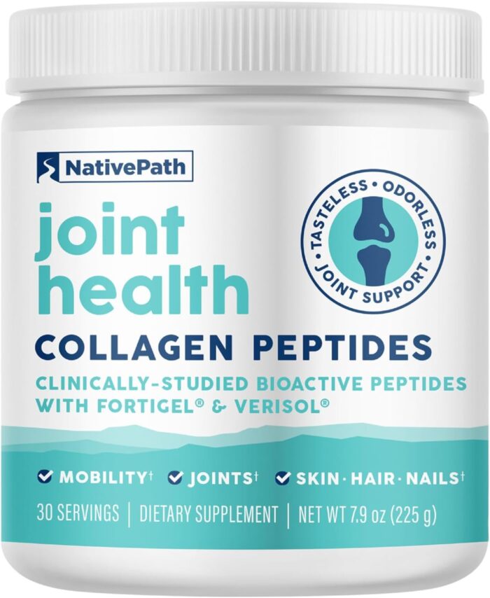 NativePath Joint Health Collagen Peptides, Type 1 & 3 Peptides, with Fortigel and Verisol, 7.9 Ounce, 30 Servings - Image 2