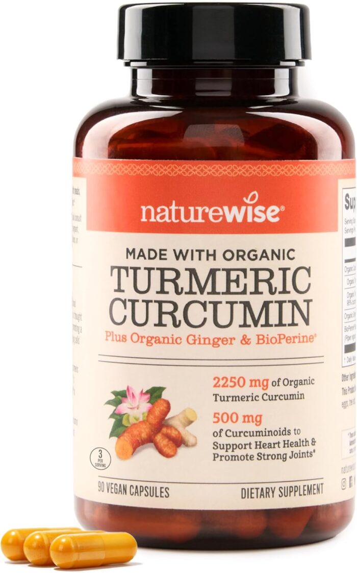 NatureWise Curcumin Turmeric 2250mg - 95% Curcuminoids & BioPerine Black Pepper Extract for Advanced Absorption - Daily Joint and Immune Health Support - Vegan, Non-GMO, 90 Count[30-Day Supply] - Image 2