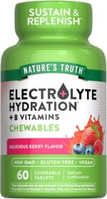 Nature's Truth Electrolyte Tablets | 60 Count | Non-GMO & Gluten Free Chewable Supplement for Hydration | Berry Flavor - Image 2