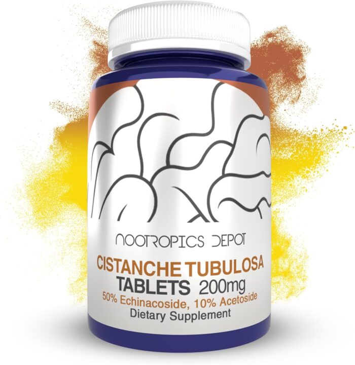 Nootropics Depot Cistanche tubulosa Tablets | 200mg | 60 Count | Minimum 50% Echinacoside + 10% Acetoside (Verbascoside) | Promotes Physical Strength and Energy | Promotes Vitality - Image 2