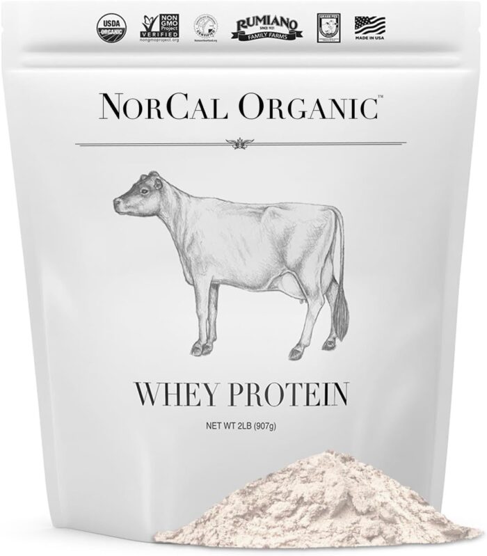 NorCal Organic Unflavored Whey Protein - 2lbs Bulk | 100% Grass-Fed, USDA Certified | Pure, Clean Protein Sourced from Northern California Family Farms - Image 2