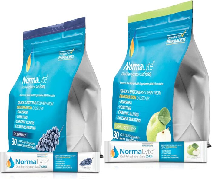 NormaLyte Oral Rehydration Salts-Helps Dietary Management of POTS Syndrome Symptoms- 2 Pouches -30 Sticks Each-Apple & Grapes| Energy Supplements, Potassium Supplement, Dehydration Recovery - Image 2