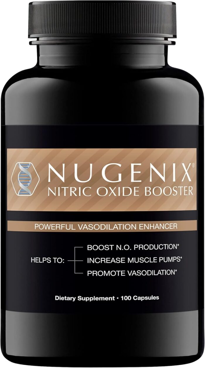 Nugenix Nitric Oxide Booster Supplement - Nitric Oxide Flow, L-Arginine, L-Citrulline, Pine Bark Extract - Vasodilator - 100 Capsules - Image 2