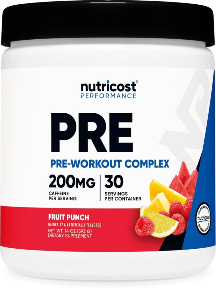 Nutricost Pre-Workout Complex Powder (30 Servings, Fruit Punch) - with Beta-Alanine, Taurine & Amino Acids - Image 2