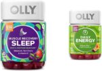 OLLY Muscle Recovery Sleep Gummies, Sleep and Sore Muscle Support, 3mg Melatonin, Tart Cherry & Daily Energy Gummy, Caffeine Free, Vitamin B12, CoQ10, Goji Berry, Adult Chewable Supplement - Image 2