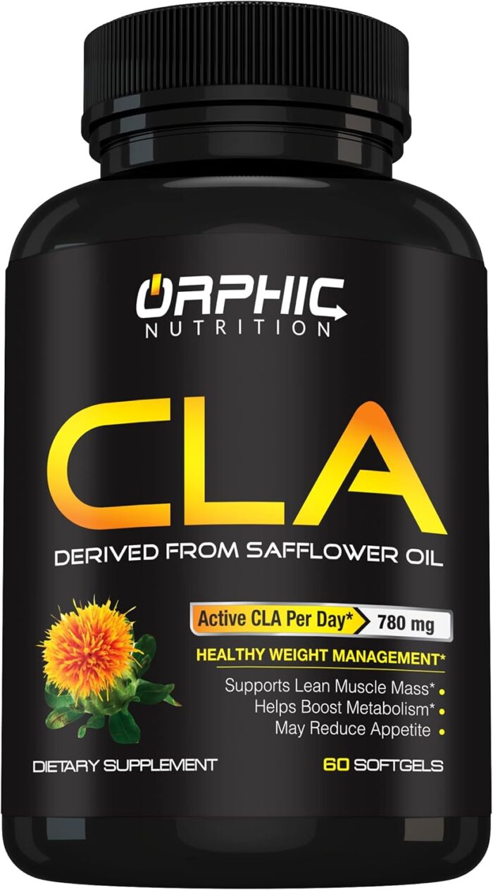 ORPHIC NUTRITION CLA Safflower Oil Supplement - Made with Safflower Oil - 780mg Non-Stimulant Conjugated Linoleic Acid for Men & Women* to Support Weight Loss Efforts and Metabolism* - 60 Softgels - Image 2