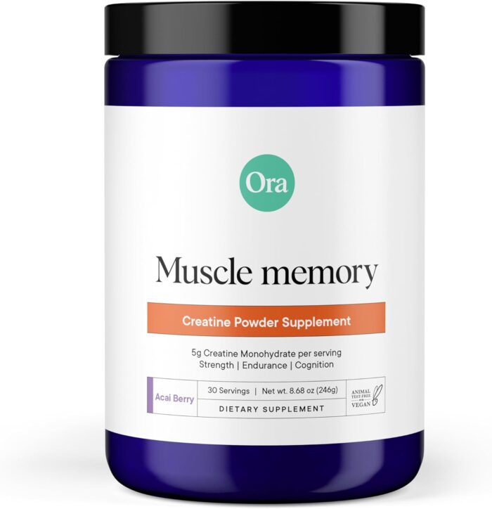 Ora Organic Creatine Monohydrate Powder - German-Sourced Creavitalis for Strength, elevATP for Energy, D-Ribose & Taurine for Recovery - Creatine for Women & Men - Acai Berry Flavor, 30 Servings - Image 2
