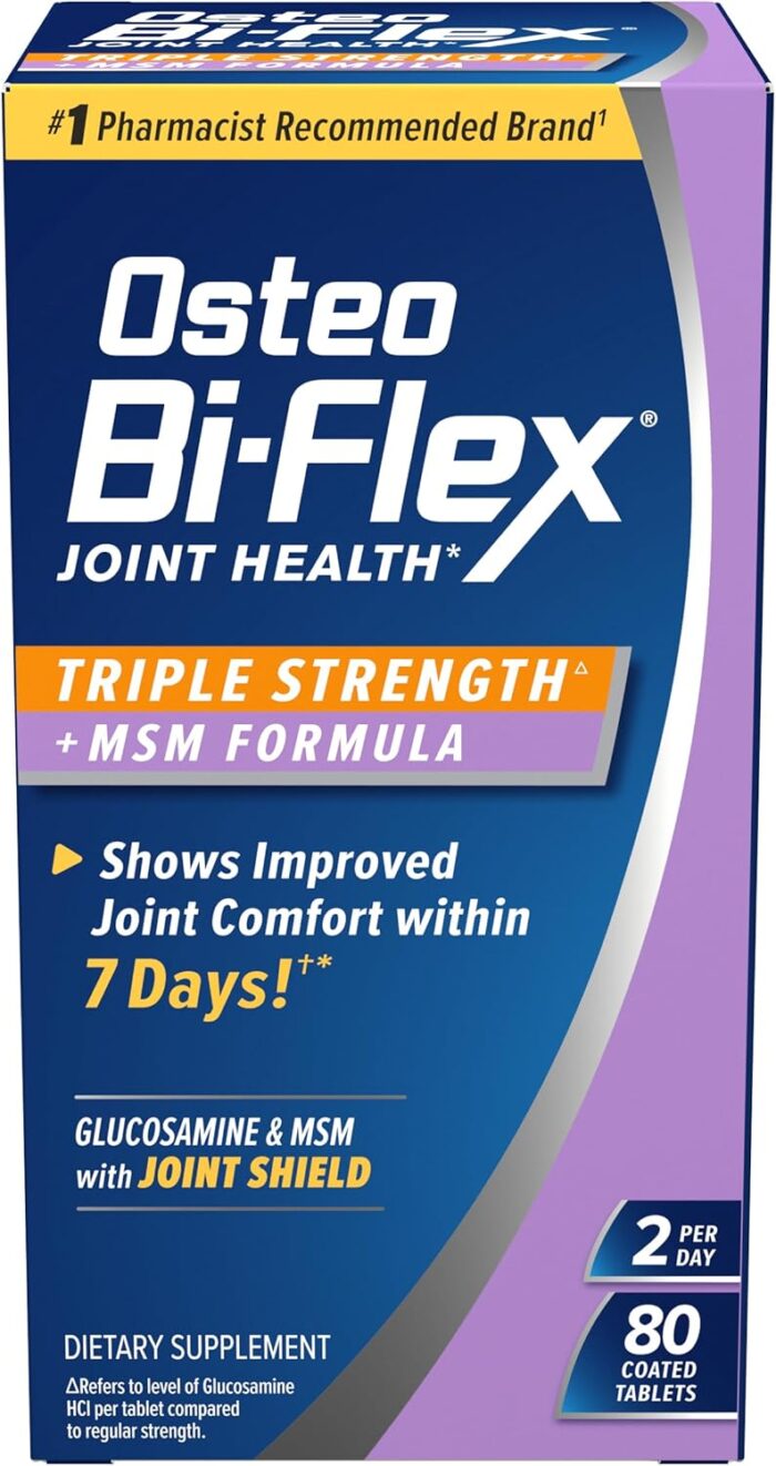 Osteo Bi-Flex Triple Strength(5) with MSM, Glucosamine Joint Health Supplement, Coated Tablets, 80 Count - Image 2