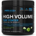 PEScience High Volume Stim-Free Pre Workout, Nitric Oxide Booster with L Citrulline & L Arginine Nitrate, Non-Stim Preworkout for Men and Women, 36 Scoops, Sour Green Apple - Image 2
