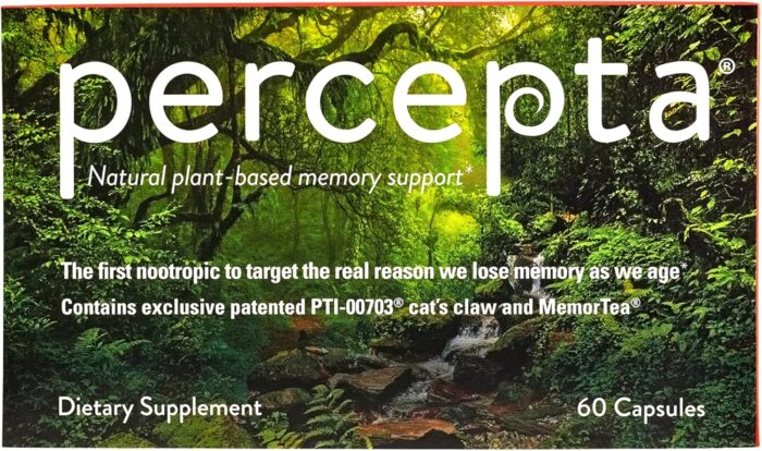 Percepta Plant-Based Memory Support - Natural Nootropic Brain Booster - Memory, Focus, Concentration - 30 Day Supply - Image 2