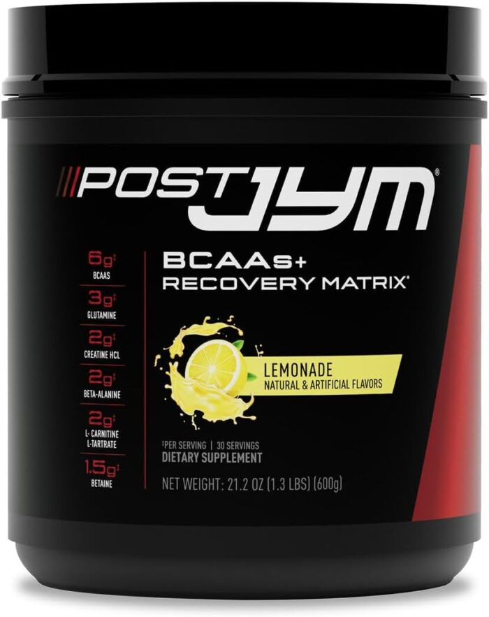 Post JYM Active Matrix Amino Recovery Powder | Pure Creatine HCL, BCAA’s, Glutamine, Carnitine, Betaine, Taurine for Maximum Strength, Repair, Definition, Performance | Lemonade Flavor 30 Servings - Image 2