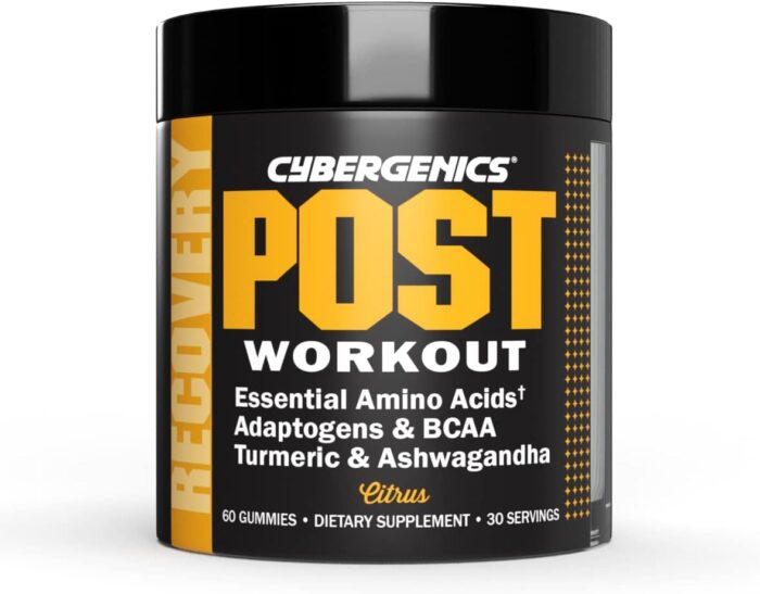 Post-Workout Gummies, Recovery Accelerator, Support Muscle Recovery & Joint Health, Essential Amino Acids, with Ashwagandha & Curcumin, BCAAs, Citrus Flavor, 60 Gummies, 30 Servings - Image 2
