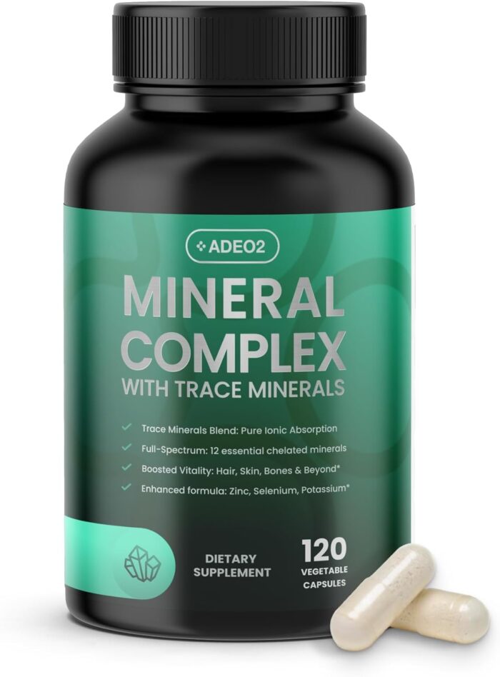 Premium Blend of 52 Trace Minerals Complex with Essential Minerals in Chelated Form – All Natural and 100% Organic - 120 Capsules - Full Spectrum Ionic Mineral Blend - Safe for Women and Men - Image 2