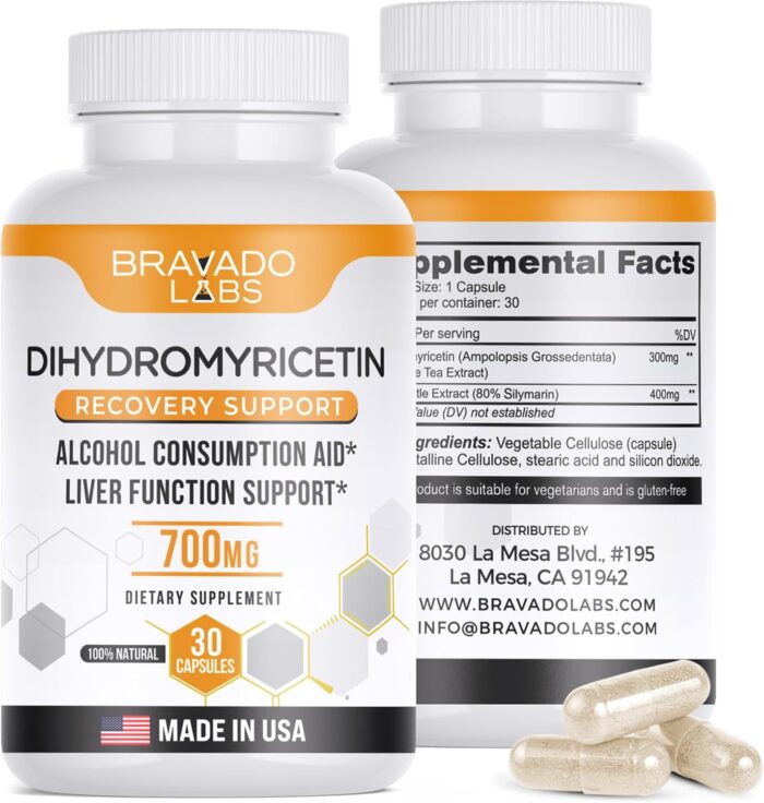 Premium Dihydromyricetin Supplement (DHM) - Better Morning Recovery with Milk Thistle Extract - 700 mg - Liver Support Pills - 30 ct - Image 2