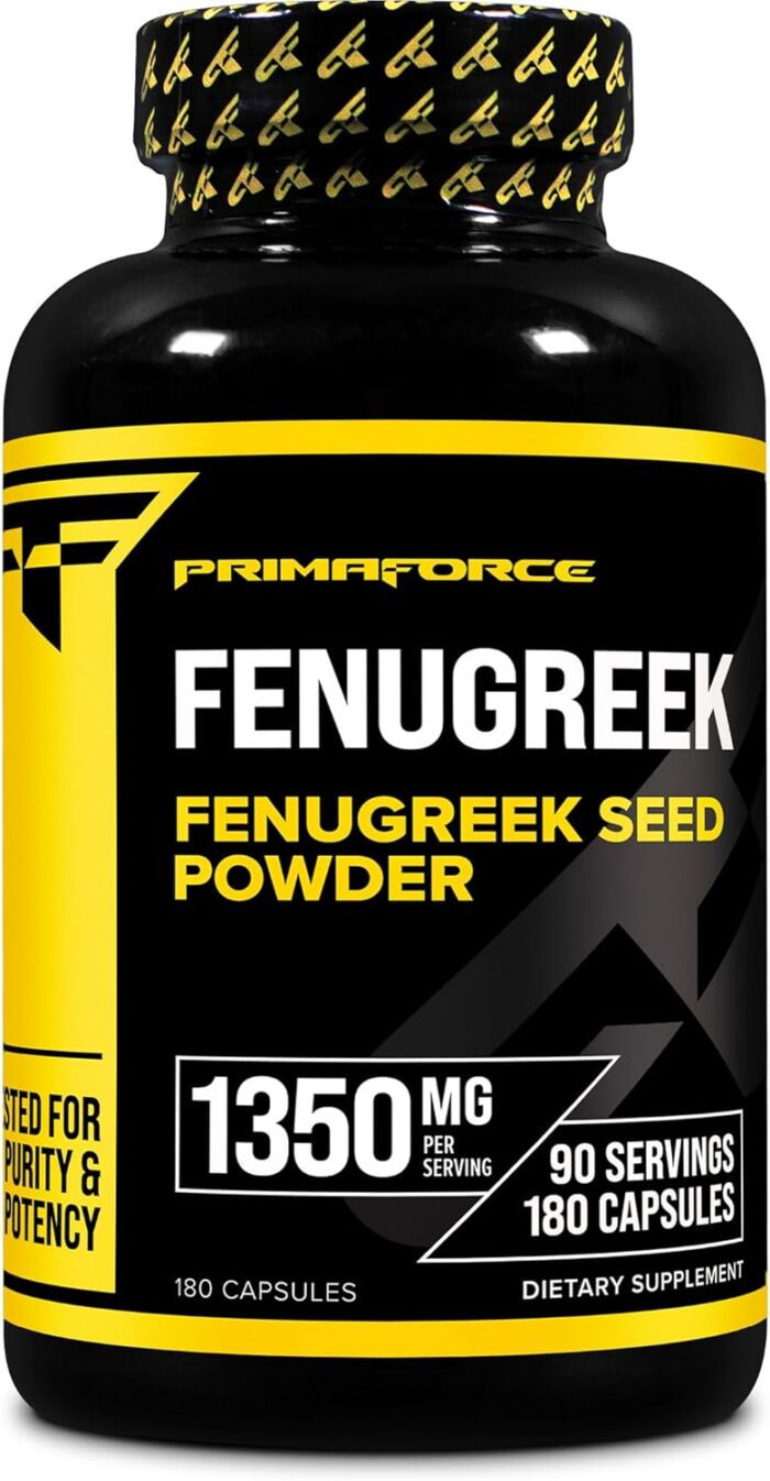 Primaforce Fenugreek Seed Capsules (180 Capsules / 1350mg Per Serving, 2 Capsule Servings) - Premium Herbal Supplement for Men and Women, Non-GMO, Gluten Free Supplement - Image 2