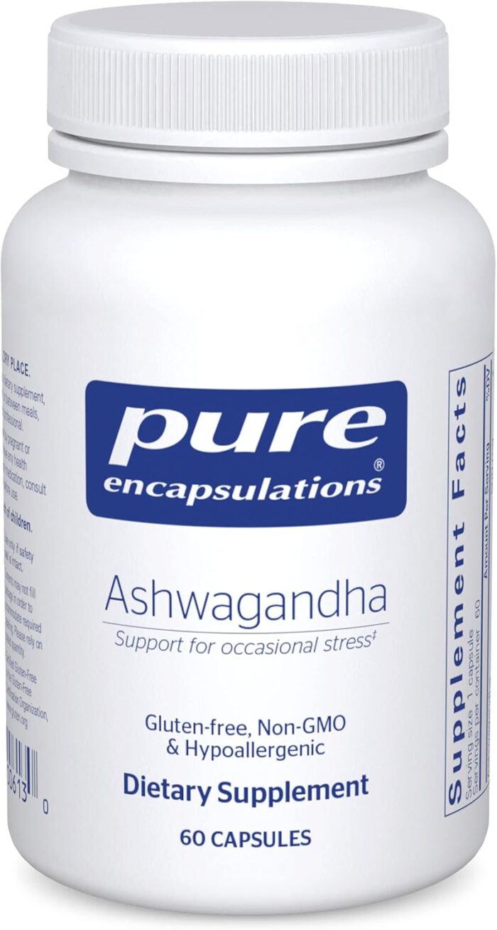 Pure Encapsulations Ashwagandha - 500 mg Ashwagandha Extract - Metabolism & Stress Support - Immune Support - GMO Free & Vegan - 60 Capsules - Image 2