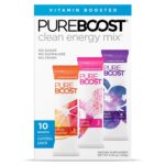 Pureboost Clean Energy Booster, Refreshing Energy Drink Mix with B12 Vitamins, Electrolytes, Antioxidants, Sugar-Free with No Sucralose (Combo Pack, 10 Count) - Image 2